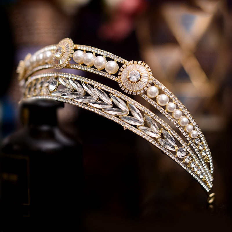 The Carrington Pearl Tiara | Replica Tiara European Tiara Pearl Jewelry