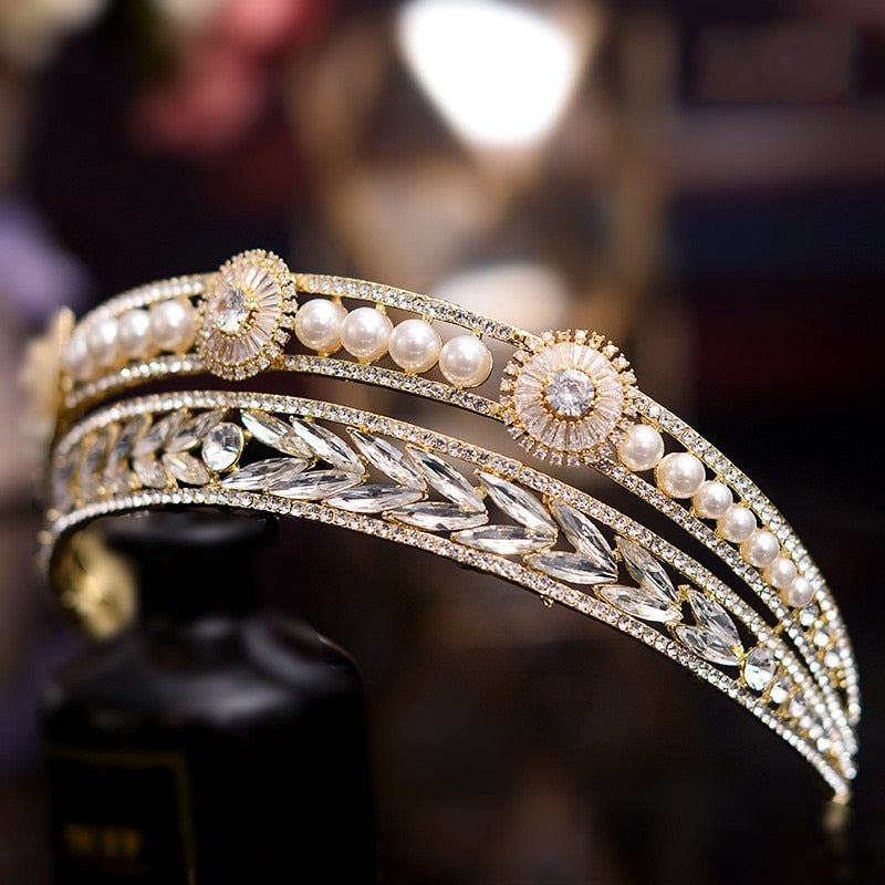 The Carrington Pearl Tiara | Replica Tiara European Tiara Pearl Jewelry