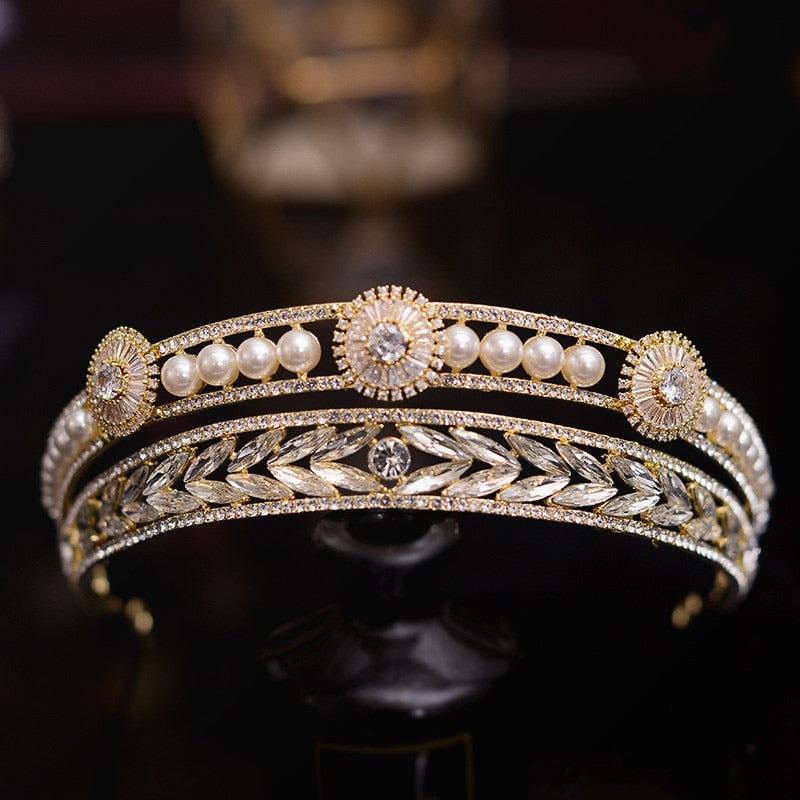 The Carrington Pearl Tiara | Replica Tiara European Tiara Pearl Jewelry