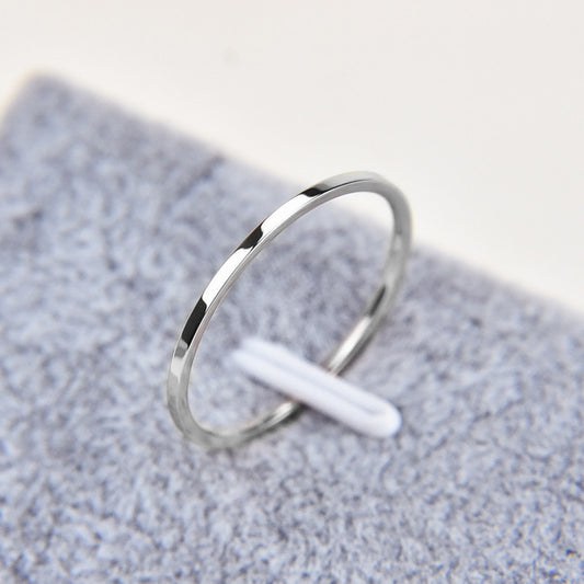 1MM Thin Silver color Stacking Ring | Delicate Ring Stackable Dainty