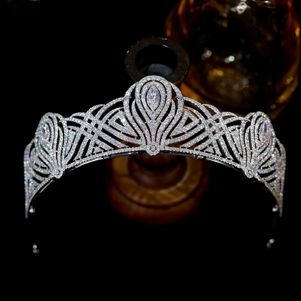 The Bessborough Diamond Tiara | Replica Art Deco European Tiara and Crown Diamond CZ Wedding Jewelry Bridal Tiara