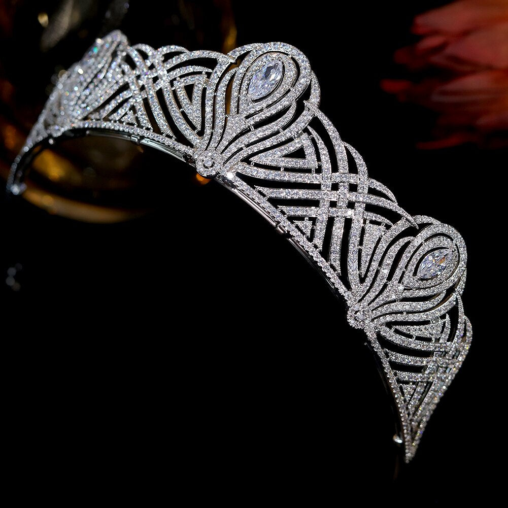 The Bessborough Diamond Tiara | Replica Art Deco European Tiara and Crown Diamond CZ Wedding Jewelry Bridal Tiara