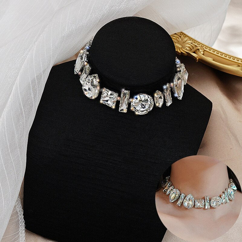 Very Large Statement Zirconia Choker | Statement Necklace Stackable Women's Jewelry Summer Necklace