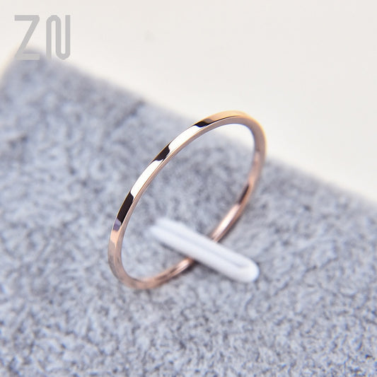 1MM Thin Silver color Stacking Ring | Delicate Ring Stackable Dainty