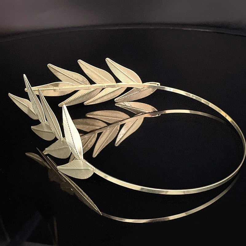 Unique Leaf Crown Bridal Wedding Hair Accessories Hair Band Tiara