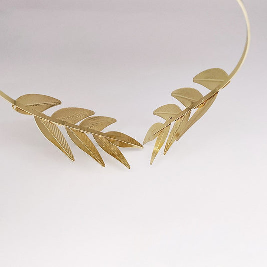 Unique Leaf Crown Bridal Wedding Hair Accessories Hair Band Tiara