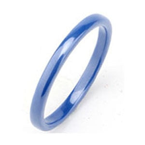 Stackable Colorful 2mm Smooth Ceramic Rings For Women